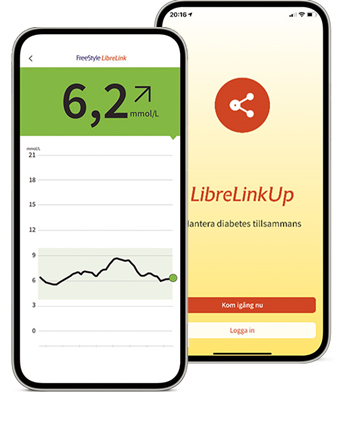 Anslut på FreeStyle LibreLink appen