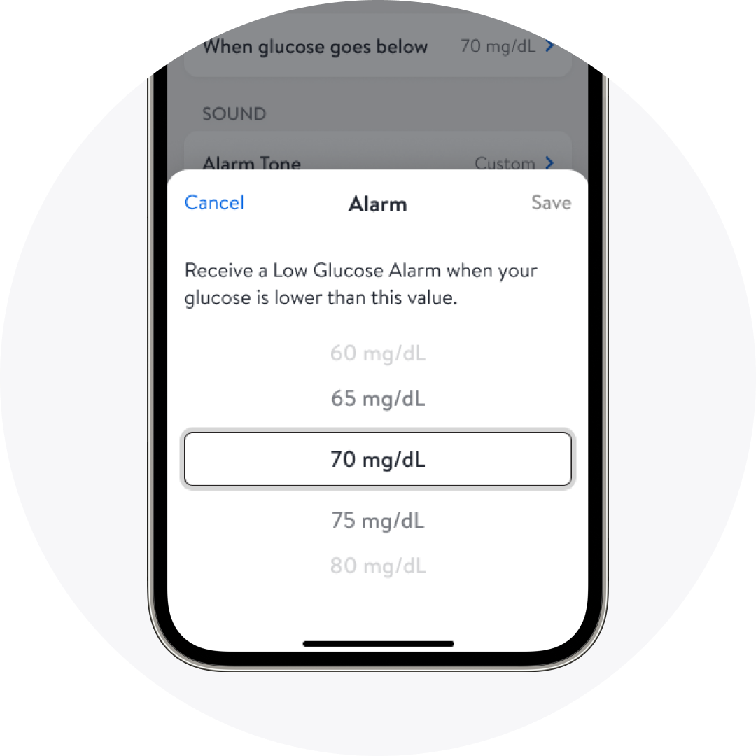  FreeStyle Libre 2 reader showing a glucose reading