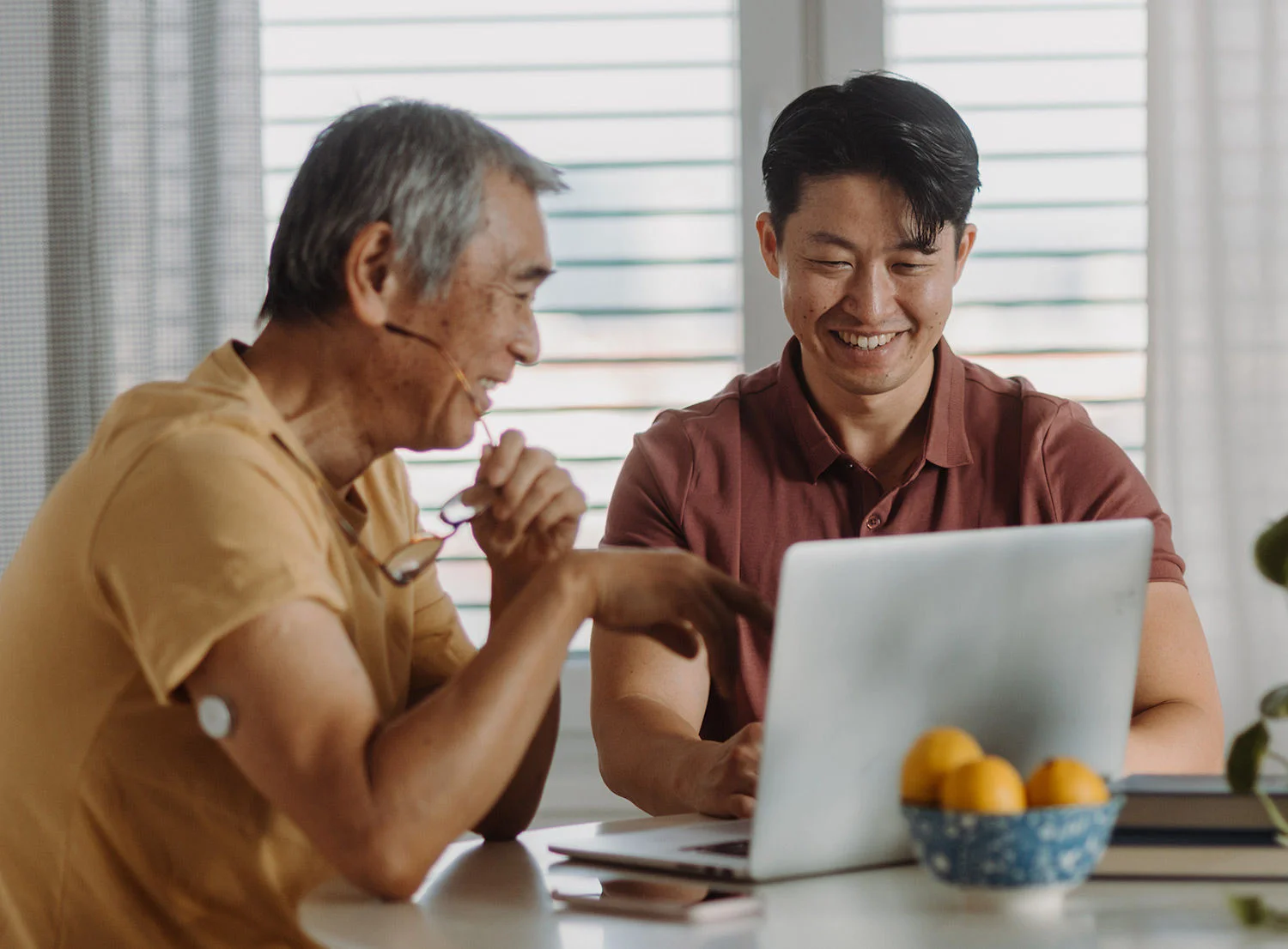 Man attending virtual classes on CGM