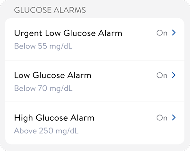 Glucose Alarms