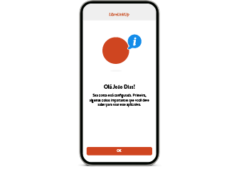 teladdo celular de boas-vindas