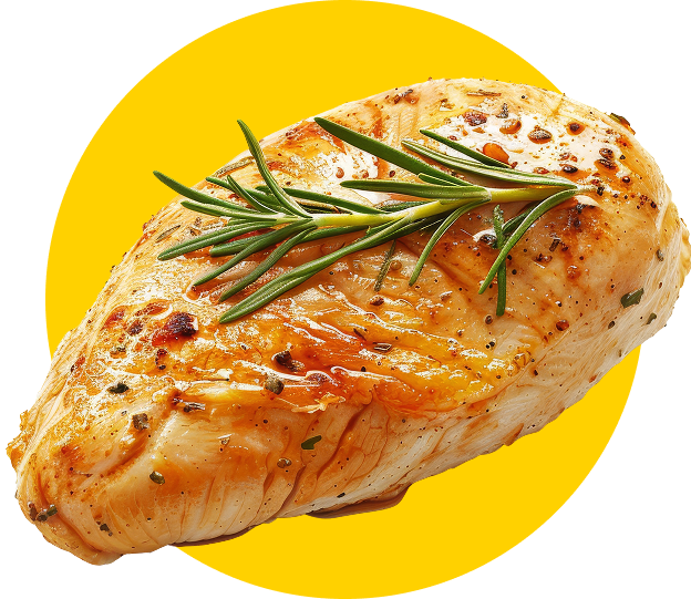 Grilled chicken, a lean protein commonly included in diabetes-friendly meals.