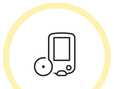 An icon showing a reader and sensor.