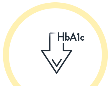 Icono de reduccion de hemoglobina glucosilada