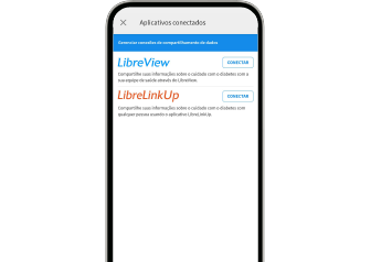Tela do aplicativo FreeStyle LibreLink