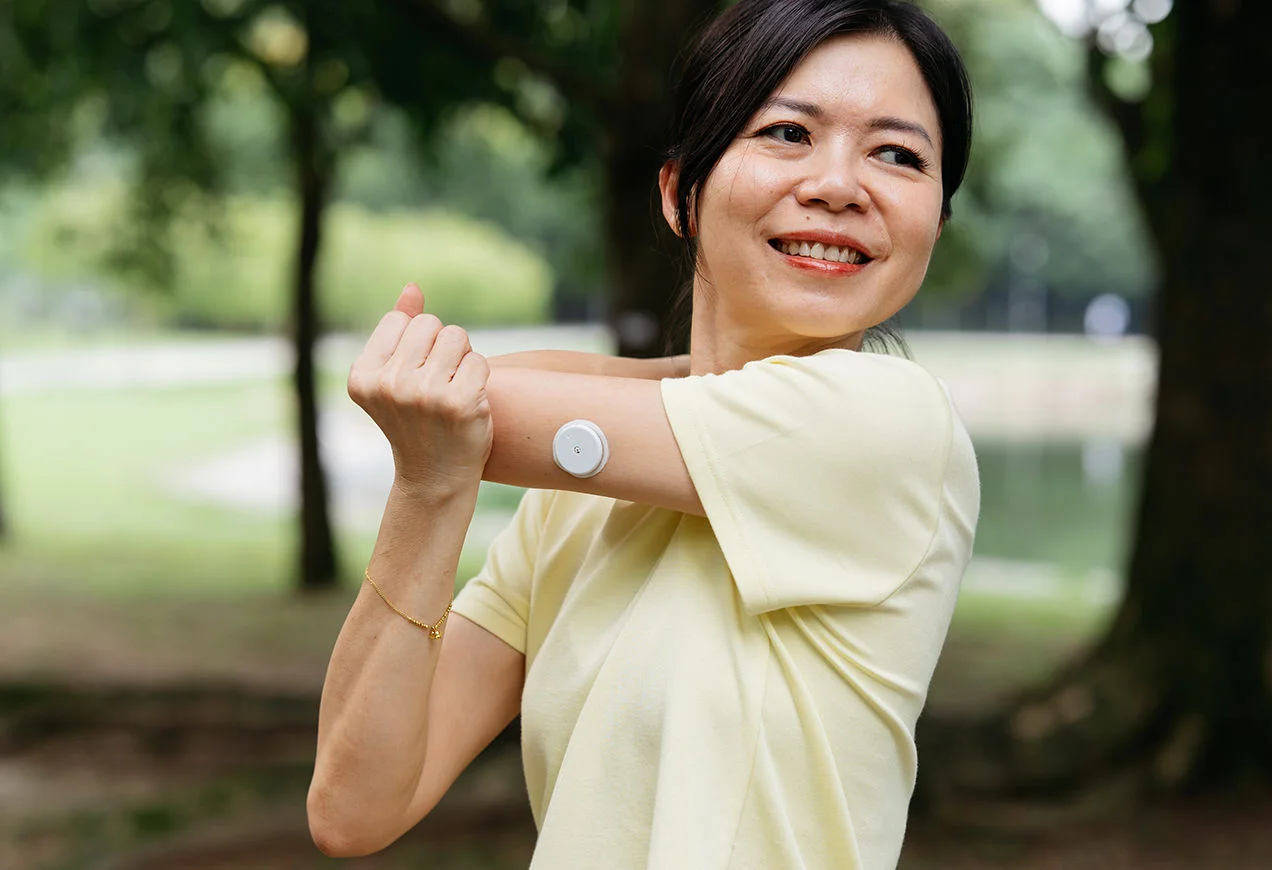 A woman doing light strectching