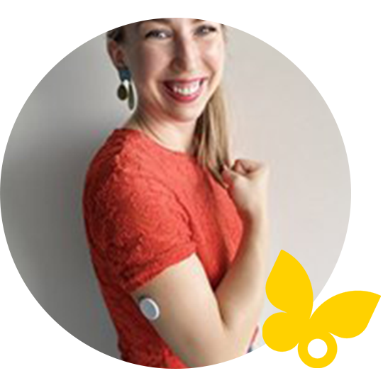 Vance smiling while showing her FSL system