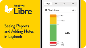 Video on how to view reports and add notes in the Libre app