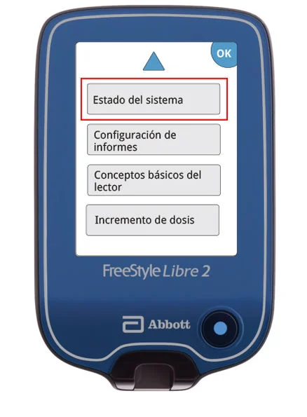 FreeStyle Libre 2 Reader Estado del sistema
