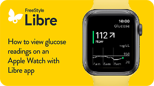 Video on how to view glucose readings on your Apple Watch