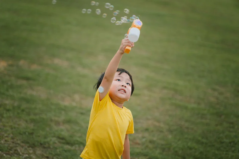 A child playing in the park