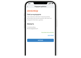 The LibreLinkUp app displaying a connection screen.