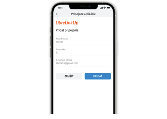The LibreLinkUp app on a phone.