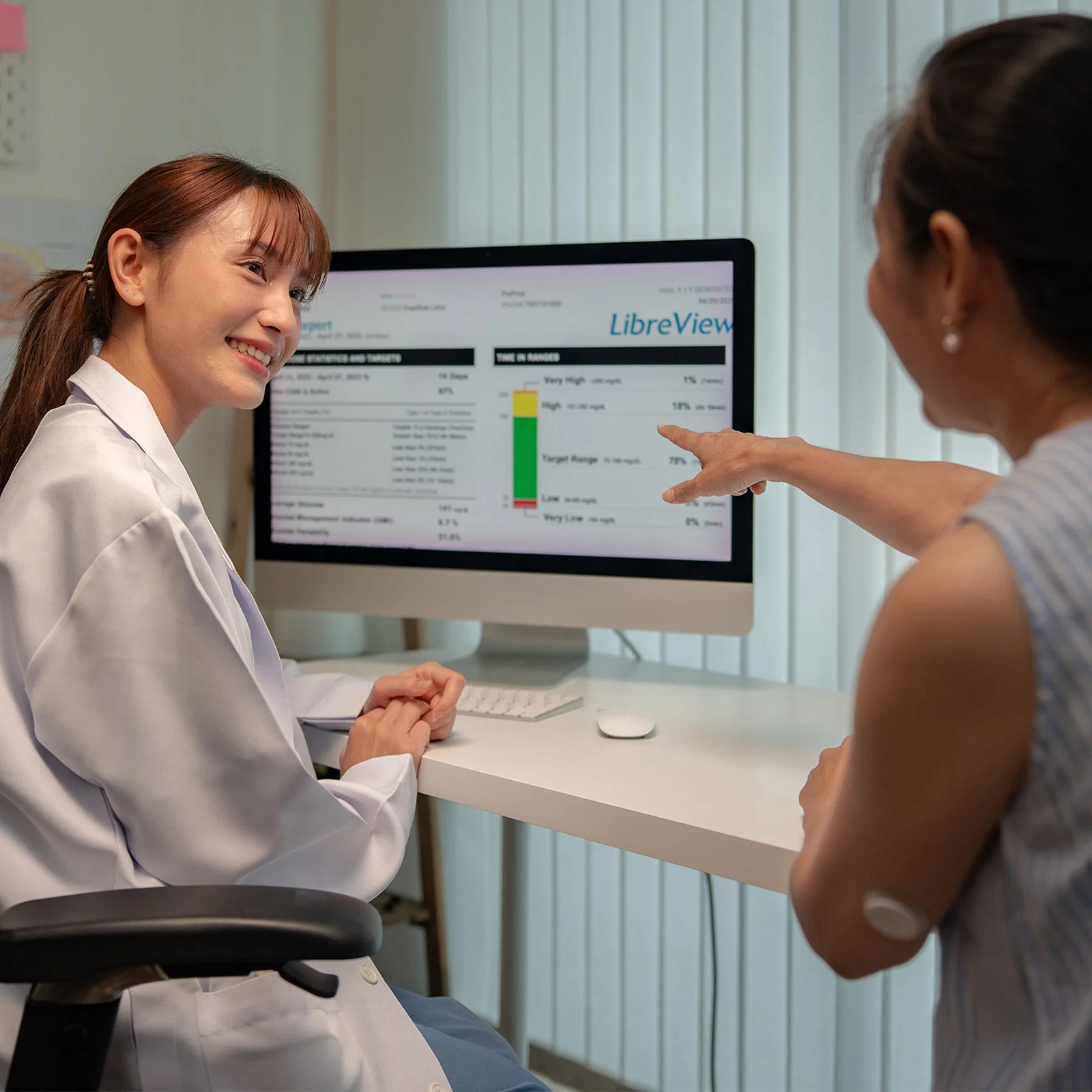 Dr. and patient looking at computer screen