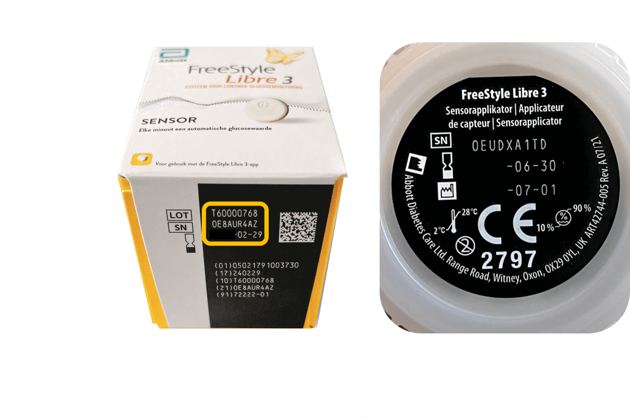 FreeStyle Libre serienummer