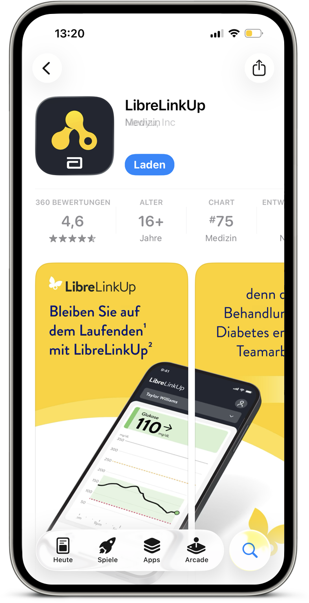 Verbinden in der LibreLinkUp App