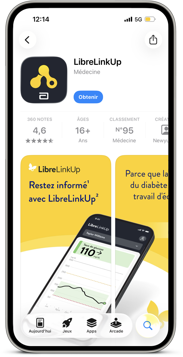 Connexion à partir de l’appli LibreLinkUp