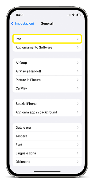 iOS Informazioni
