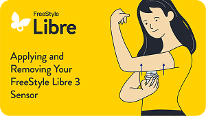 Video on how to apply and remove the FreeStyle Libre 3 Plus sensor