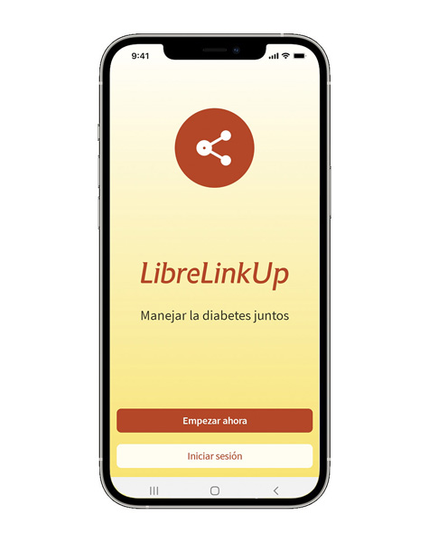 Móvil con aplicación LibreLinkUp