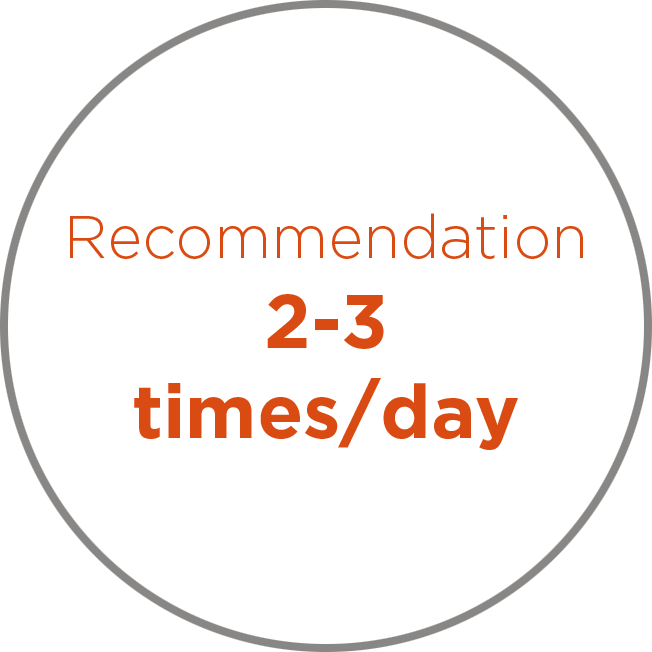 recommendation 2-3 times per day