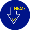 an image of an hba1c decrease icon