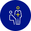 an image of an hcp and patient icon