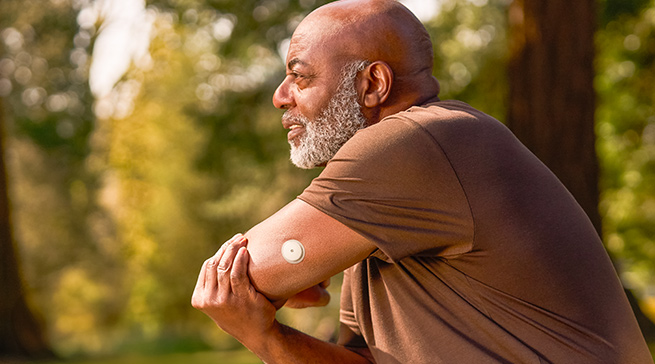 A FreeStyle Libre 2 patient in nature