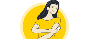 Mujer escaneando sensor