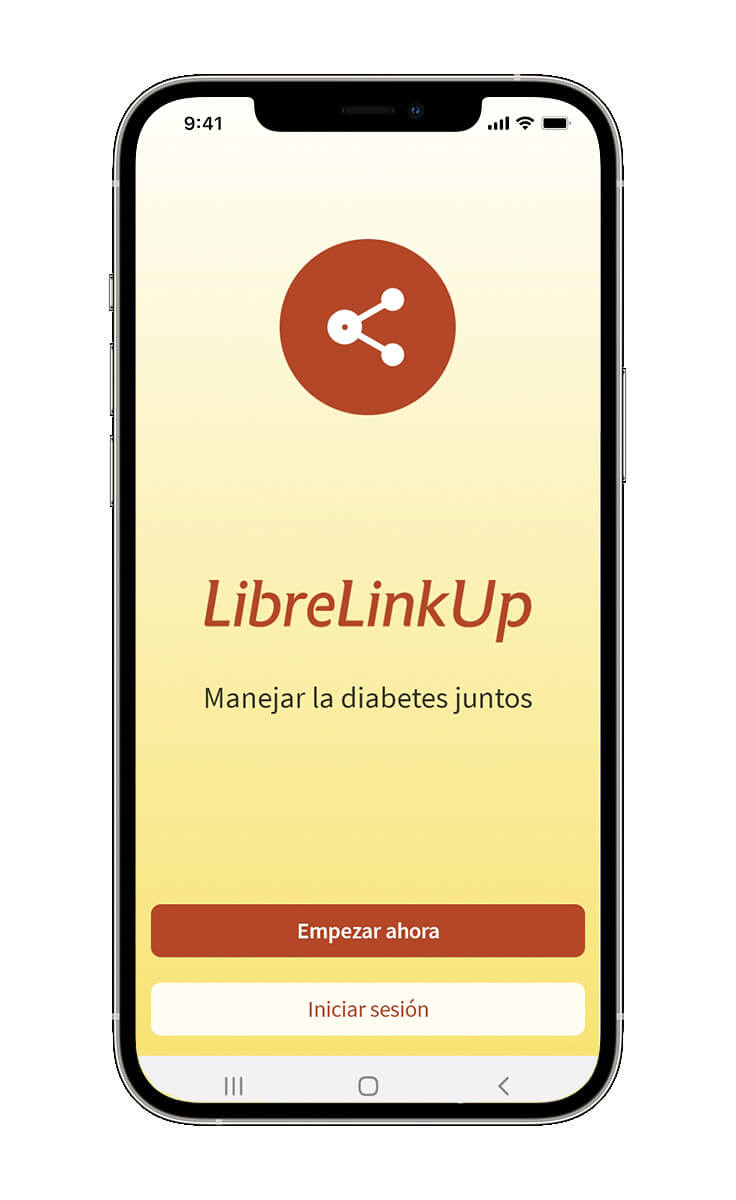 Móvil con app LibreLinkUp