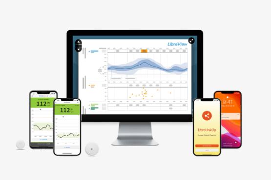 Imagen herramientas digitales de la familia FreeStyle Libre