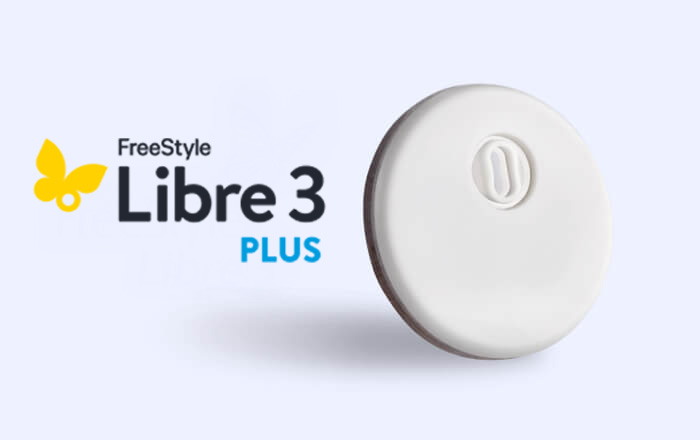 Logo FreeStyle Libre 3 con el sensor FreeStyle 3