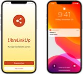 Móvil con app LibreLinkUp