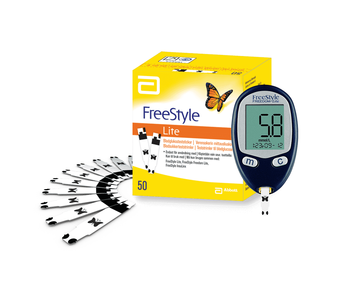 Testiliuskat ja FreeStyle Freedom Lite -verensokerimittari