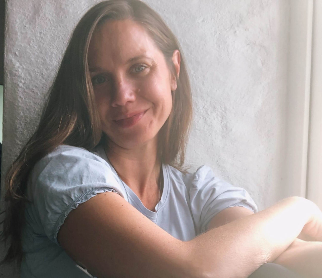 A smiling woman