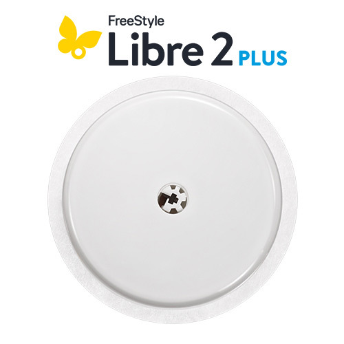FreeStyle Libre 2 sensor with FreeStyle Libre 2 logo under it