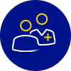 HCP and patient data sharing icon.