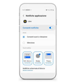 Screenshot attiva notifiche su Android