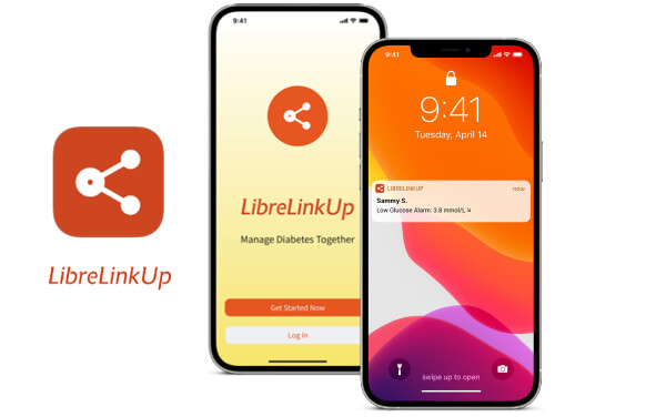 LibreLinkUp shown on a smartphone.