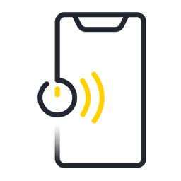 Hand som håller i enhet ikon