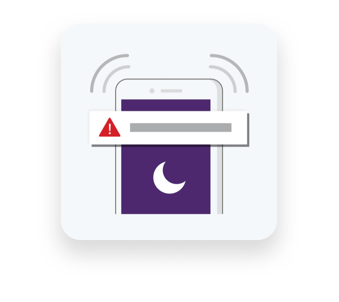 Critical Alert - Tile in white square