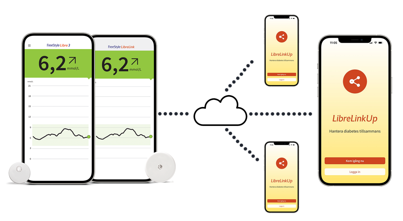 Anslut på LibreLinkUp appen