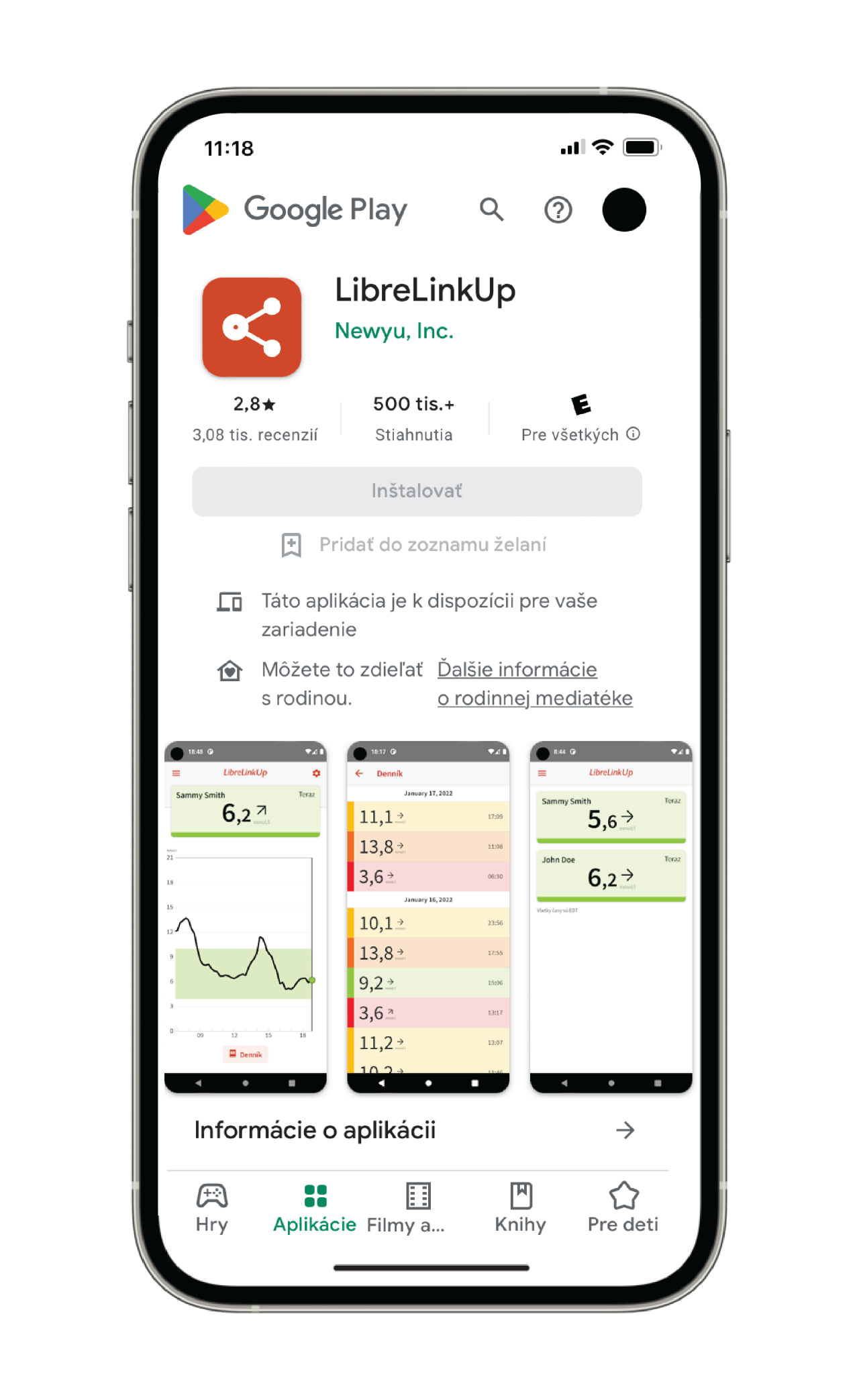 Obrázok stránky LibreLinkUp z Google Play