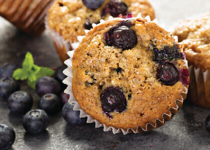 Karabuğdaylı, Bal Kabağı ve Yaban Mersinli Muffin