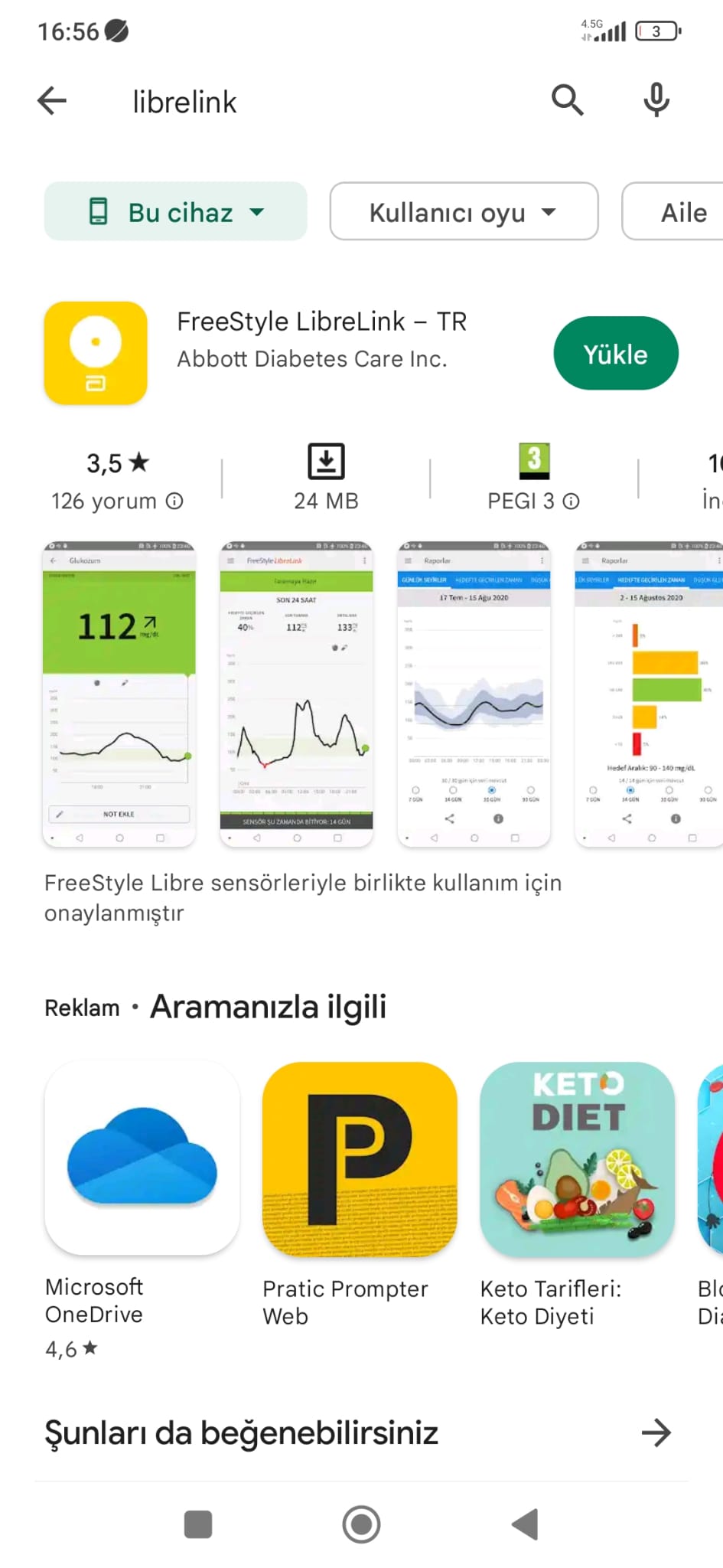 FreeStyle LibreLink Android Kullanımı