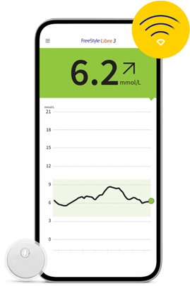 FreeStyle Libre 3 app with the FreeStyle 3 sensor