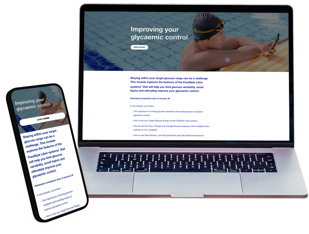 laptop and smartphone showing learning modules