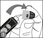 A hand removing lancing device cap.