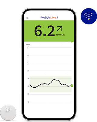 FreeStyle Libre 3 sensor and app