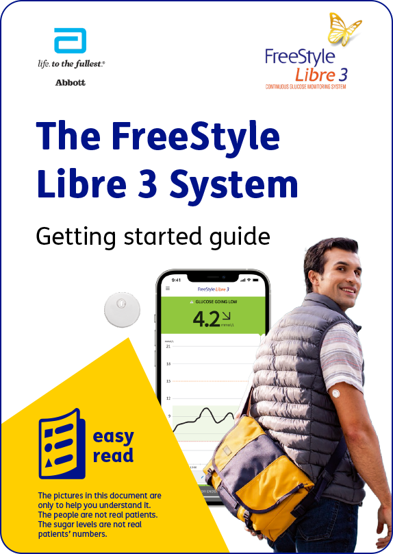 Front page of the getting started guide for FreeStyle Libre 3